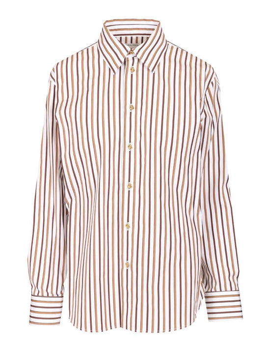 Striped Cotton Poplin Shirt Shirts Multicolor
