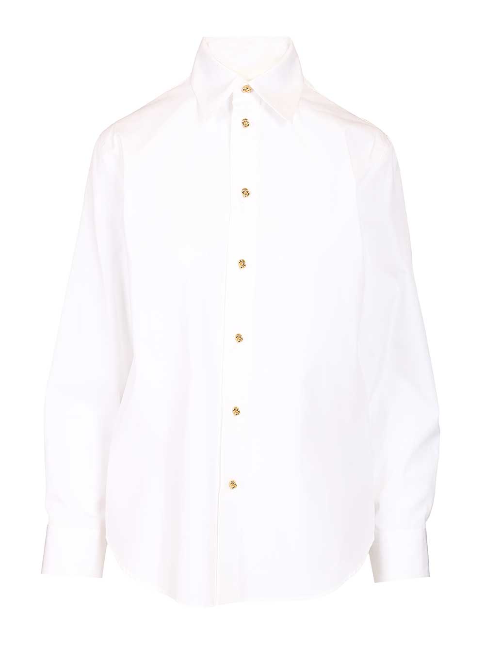 Bottega Veneta Cotton Shirt Shirts - White | a60382fd53515b053e8bef76d458be1d1598e7af
