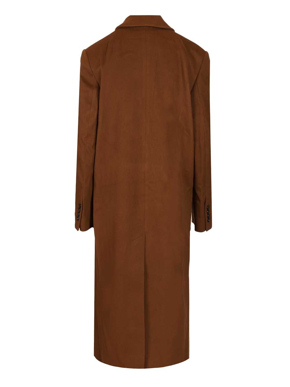Loulou De Saison Rosco Double-Breasted Coat Coats - Brown | b37da86cbcaf519e3b76427ae49a83976fddeb9d