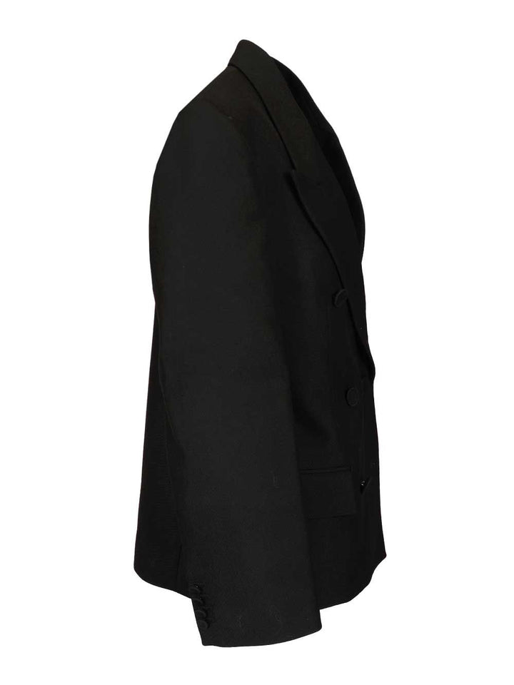 Acne Studios Double-Breasted Jacket Dresses - Black | 47cf2a7bc07844999c2cb7aa57c9daa0dbea34f8