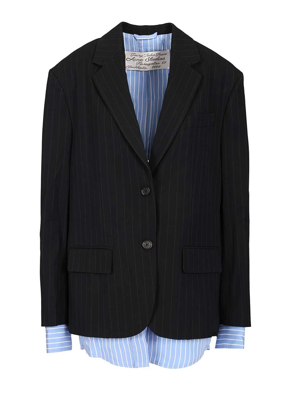 Acne Studios Single-Breasted Jacket Jackets - Blue | e71f87a4a3b2e0905450924d41c895bc4553628a