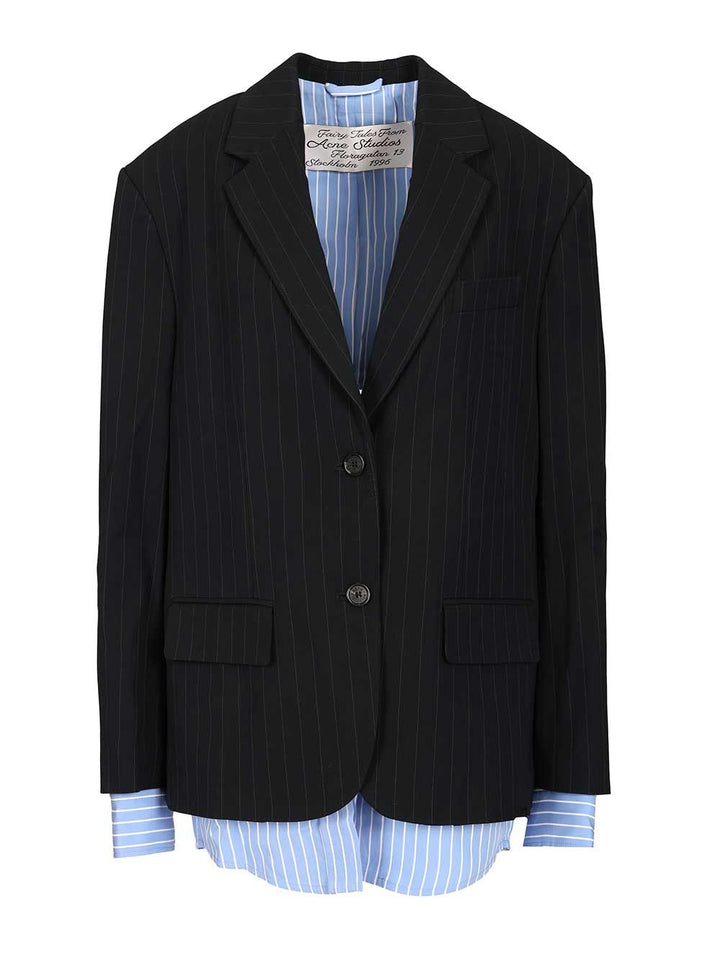 Acne Studios Single-Breasted Jacket Jackets - Blue | e71f87a4a3b2e0905450924d41c895bc4553628a