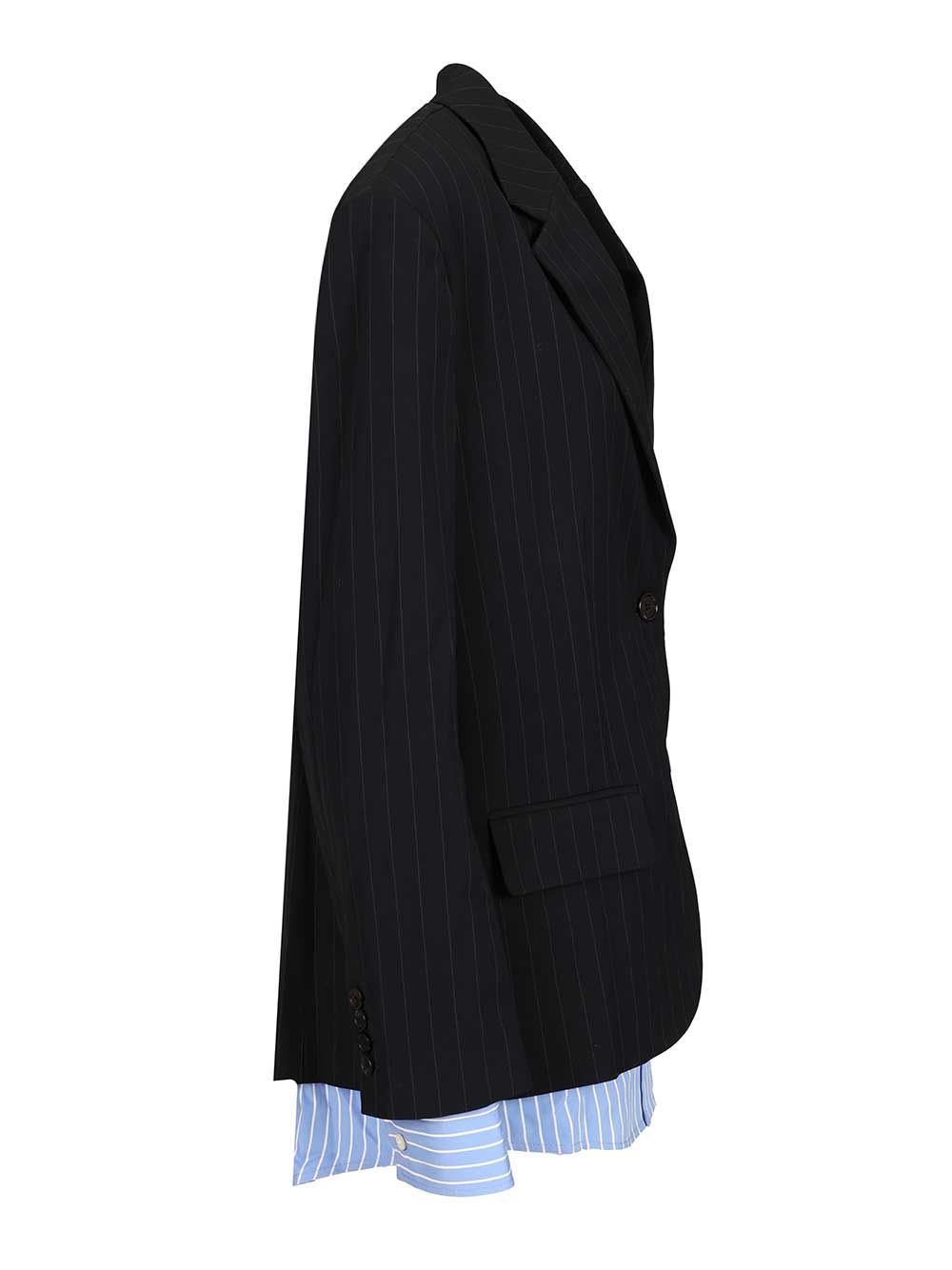 Acne Studios Single-Breasted Jacket Jackets - Blue | eb2e464b012f515484e555a24ba5856e73c840b8