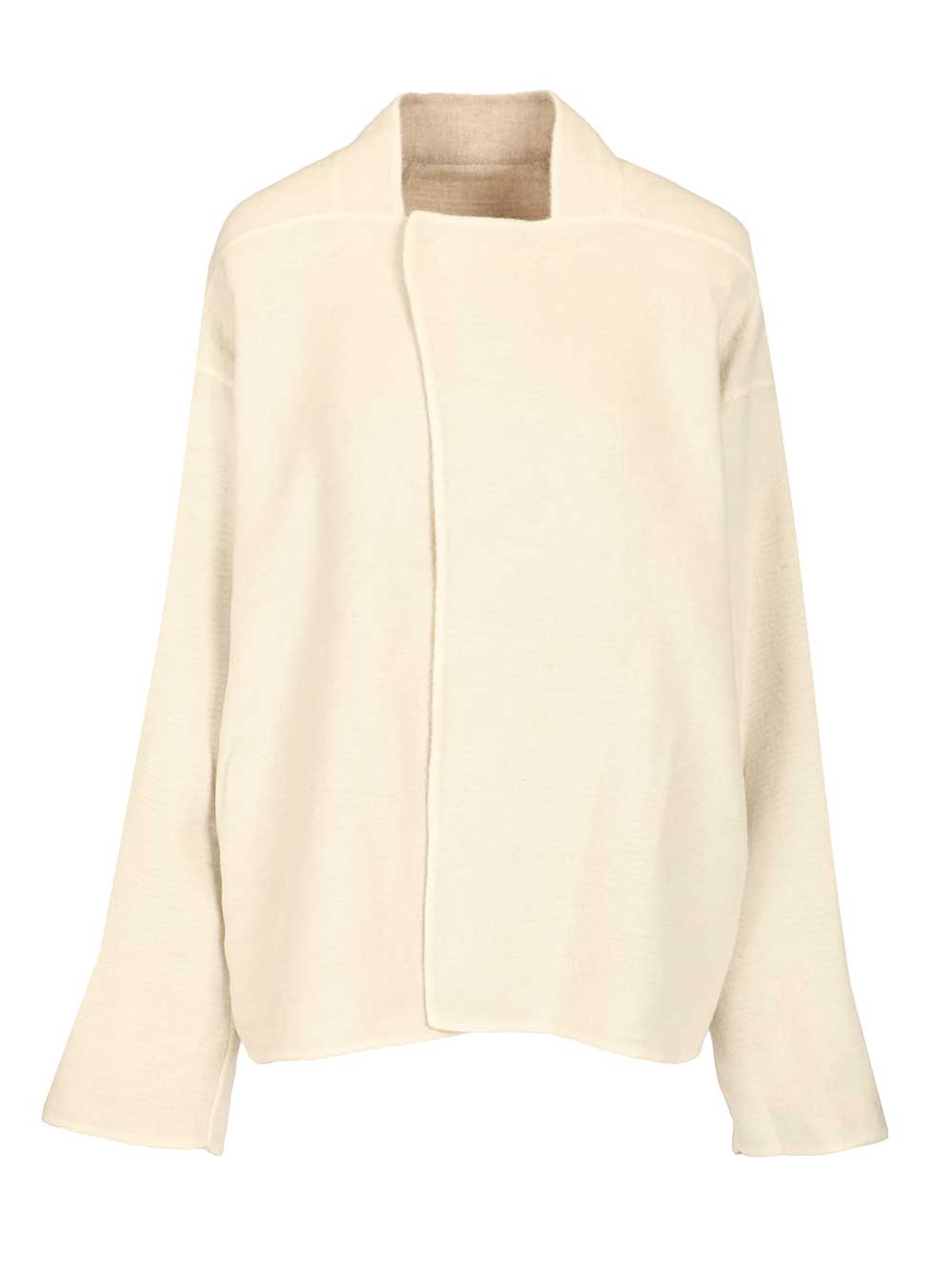 Rick Owens Island Jacket Coats - White | 40aa9546230655d43f8a17850c698baf816f4702