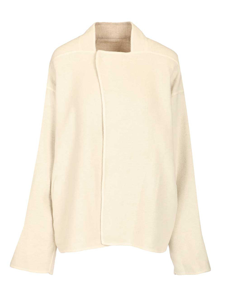 Rick Owens Island Jacket Coats - White | 40aa9546230655d43f8a17850c698baf816f4702