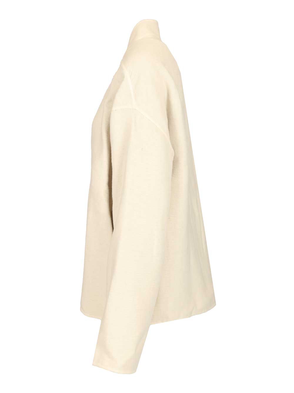 Rick Owens Island Jacket Coats - White | d41175400876e17bff5107c861ac8157794eae58