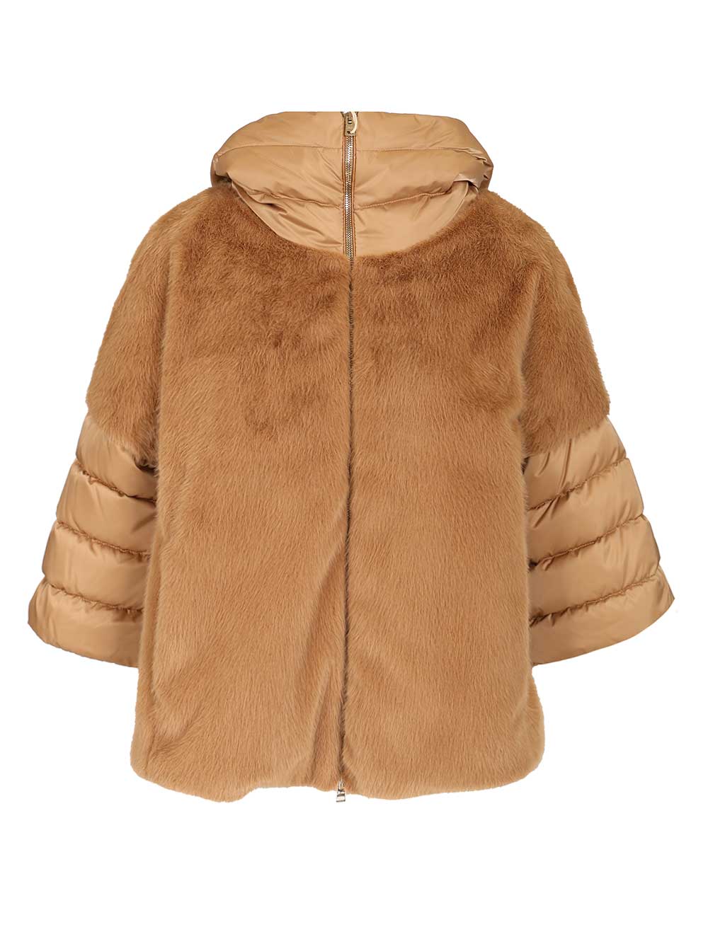 Herno Satin Cape Coats - Beige | 50d05c129bf9b8bd63aec7615a337423ba8ff683