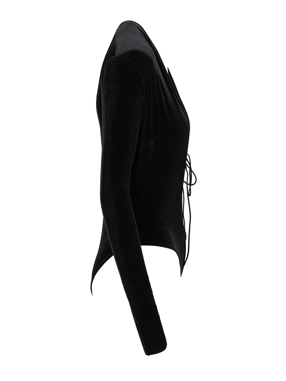 Amazuin Martin Velvet Tops - Black | 3c736137f9d95664ad85bbb252b33fff98019ce4