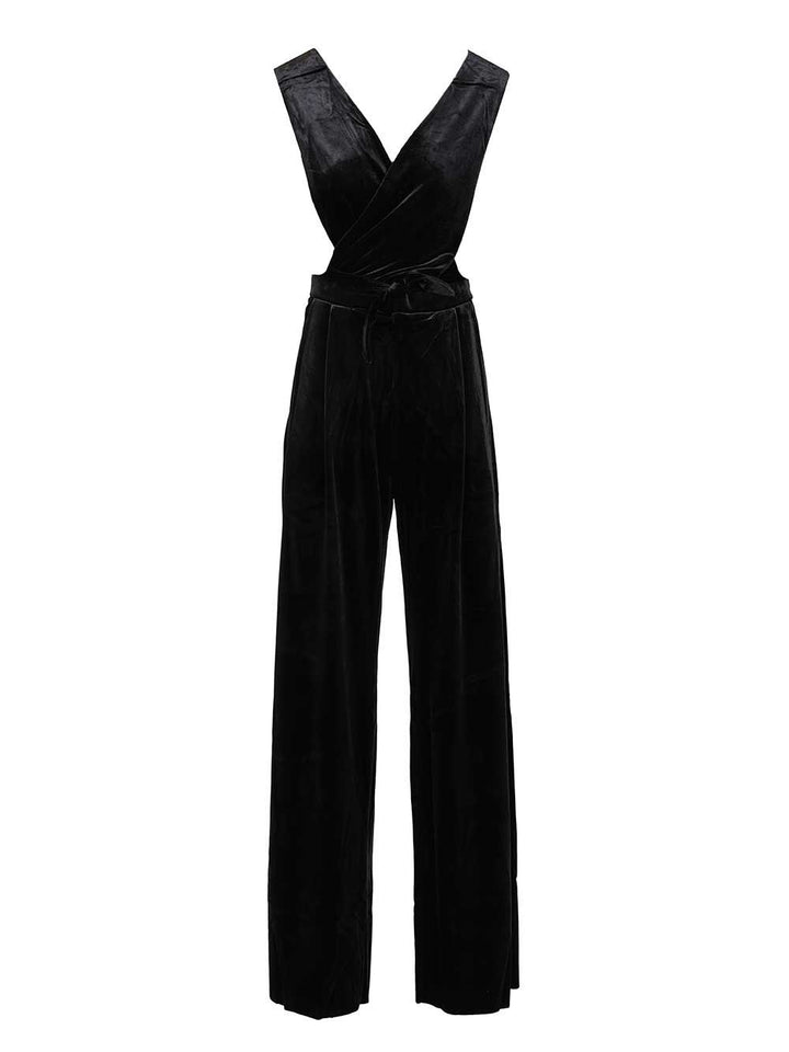Amazuin Gily Velvet  Jumpsuit Jewelry - Black | 05dc640a386439789f5f984d6ec79fe9be786326