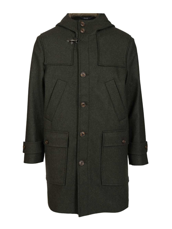 Fay Wool And Cashmere Coat Coats - Green | e3fe3bc3efd9b2223e695eab8b86731445f0689d