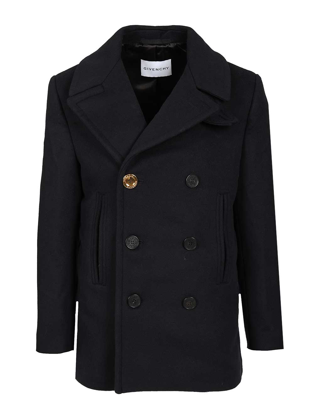 Givenchy Wool Pea Coat Coats - Blue | 8d7e814ec281247c4a3eff325bab7e466fe2f9fe