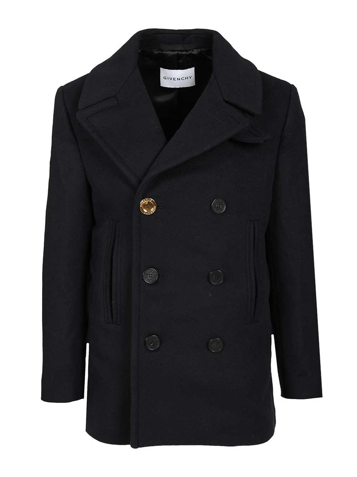 Givenchy Wool Pea Coat Coats - Blue | 8d7e814ec281247c4a3eff325bab7e466fe2f9fe