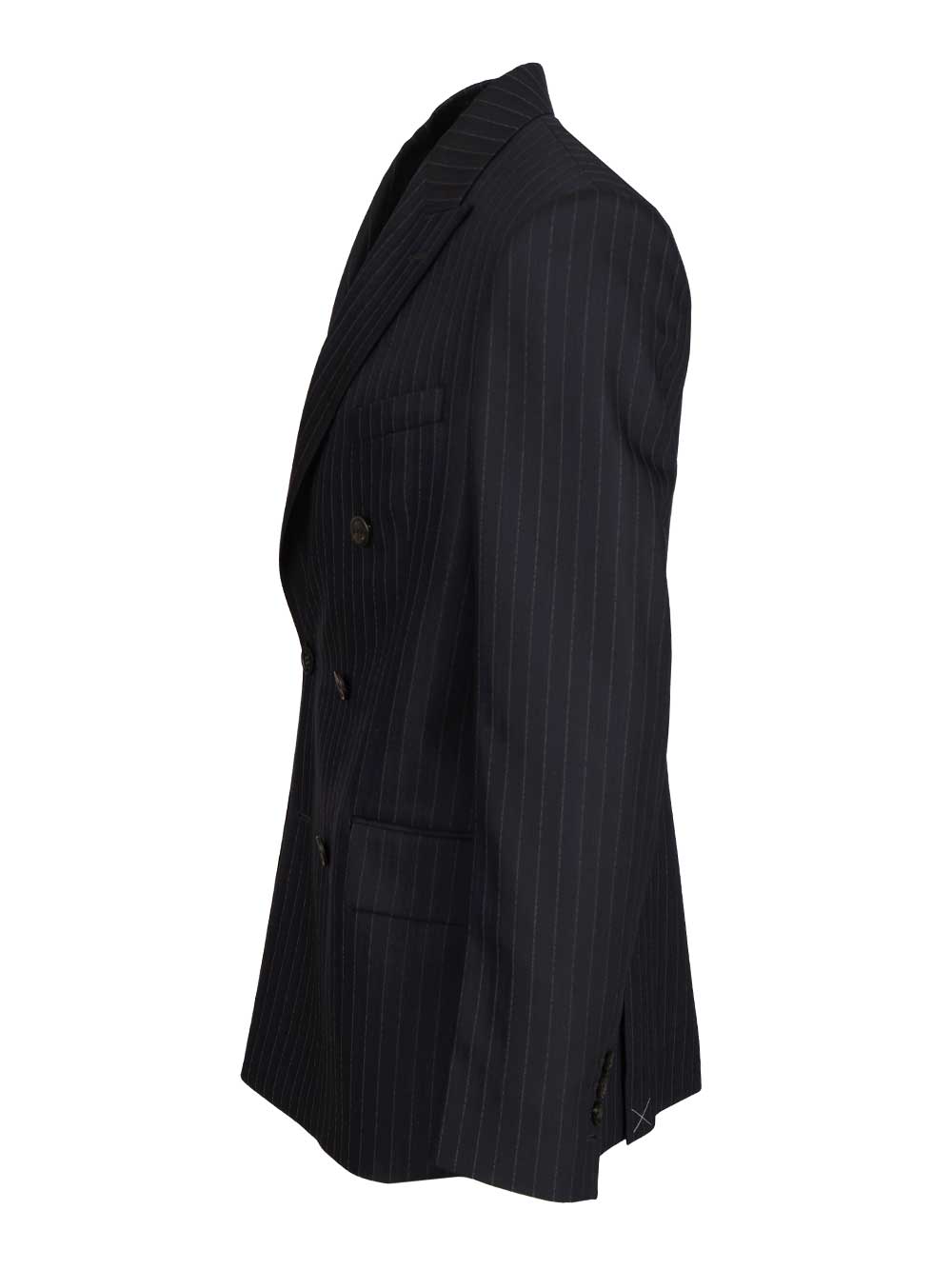 Golden Goose Deluxe Brand Double-Breasted Blazer In Pinstriped Jackets - Blue | ab36f5ab9e0bdf7abeb30b23c915b9b7c3d6f69a