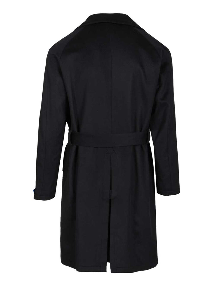 Guarinucci Double-Breasted Blue Cashmere Coat Coats - Blue | 360af8665d8838bb8c945243fb1a315f9ca3ba91