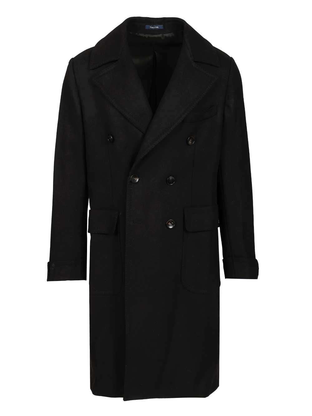 Guarinucci Double-Breasted Wool Coat Jackets - Black | 52a89031a69a3a83f391f7b9e21713191eff61f7