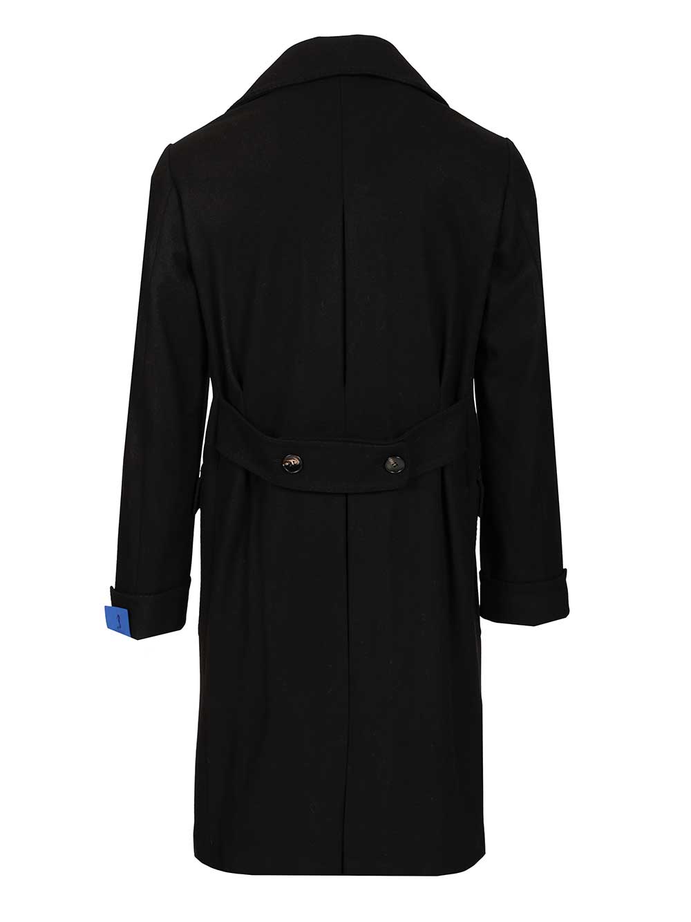 Guarinucci Double-Breasted Wool Coat Coats - Black | 709e9b794185a4bd6fc85f17e49a2e2899e12e2e