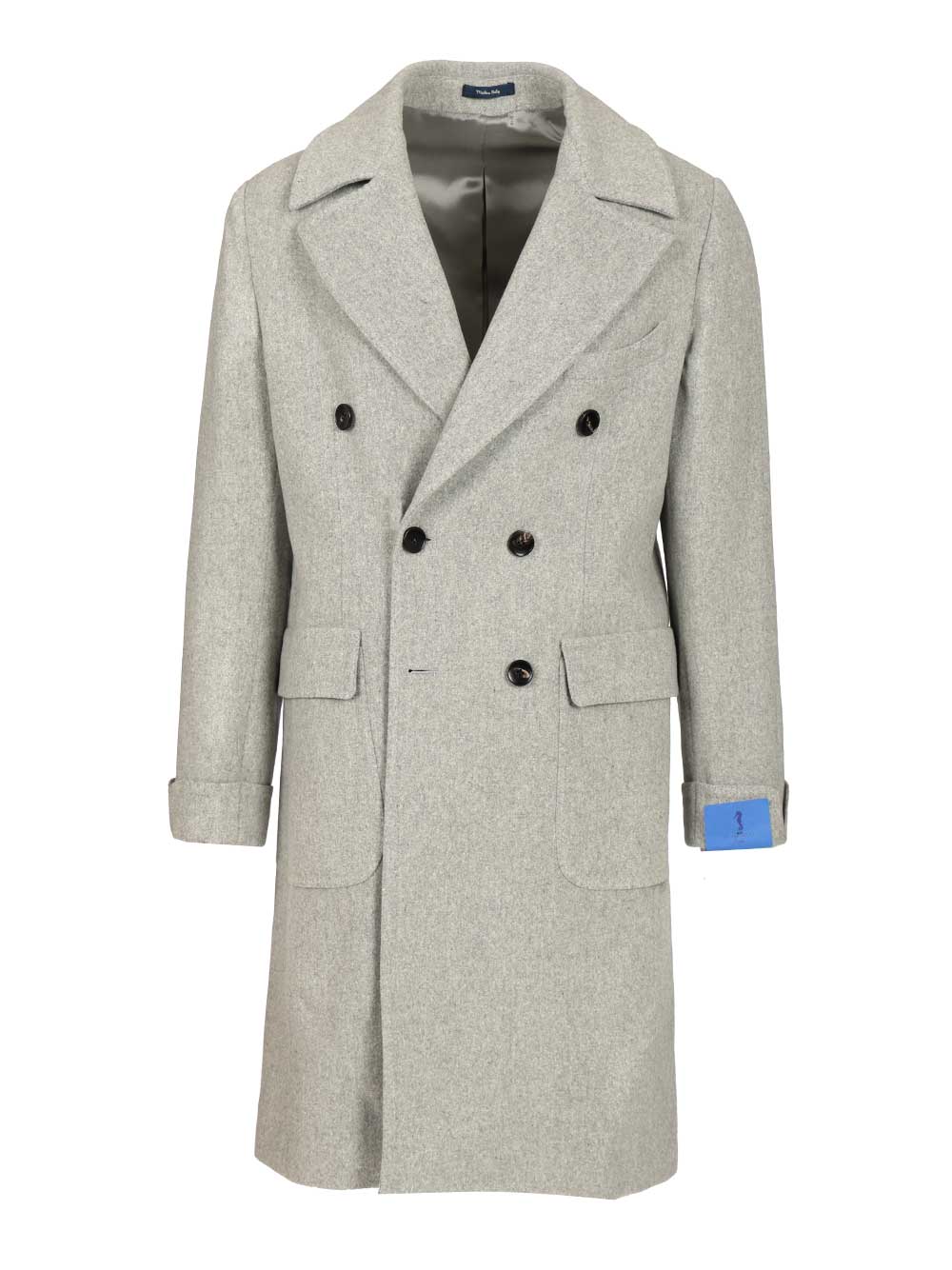 Guarinucci Double-Breasted Wool Coat Jackets - Grey | 179b93dd33043185d10684a1eadda7885b0cc8e4
