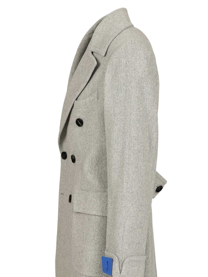 Guarinucci Double-Breasted Wool Coat Jackets - Grey | 36d2e1d6c2b1dfd9aaddf2873af257178121ef92
