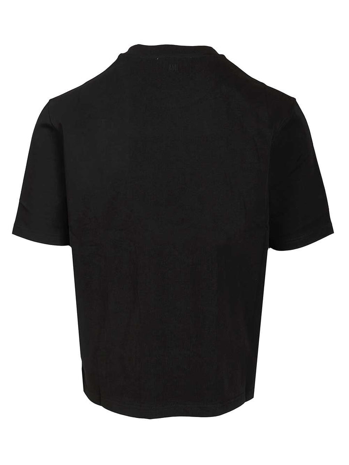 Ami Patch T-Shirt - Black | ee0dd3073726373368bdff36ec2a2ef88ab05859