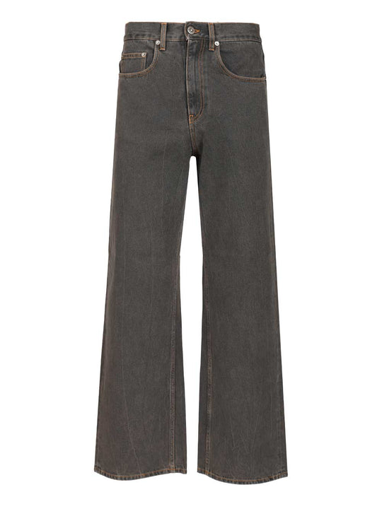 Wide Leg Jeans Trousers Grey