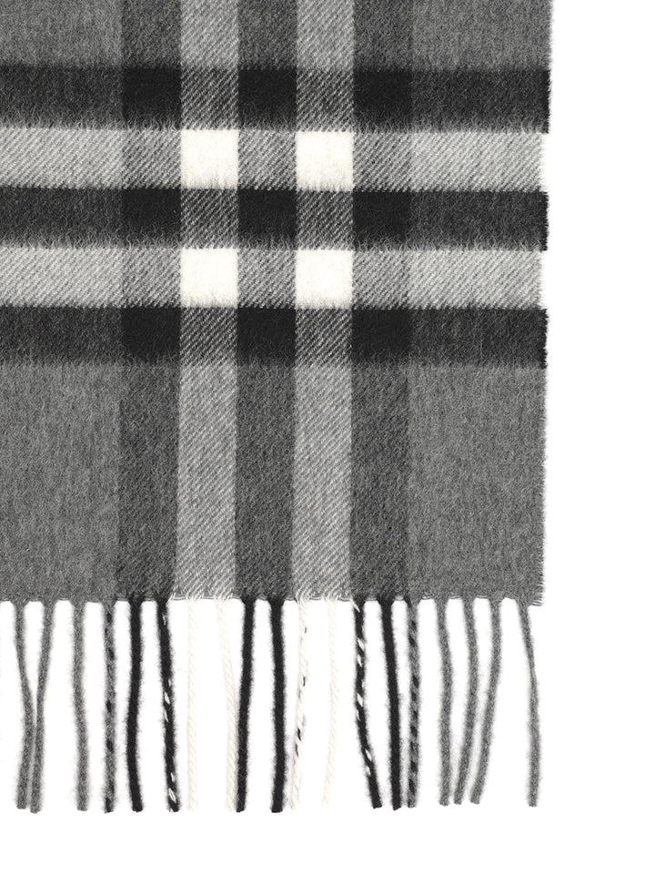 Burberry Cashmere Check Scarf Scarves And Foulards - Grey | 2eaeecc97676cd4c9a32c0870596229226f4dede