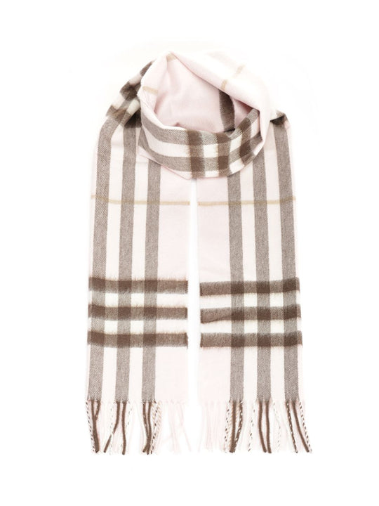 Check Cashmere Scarf Scarves And Foulards Rose