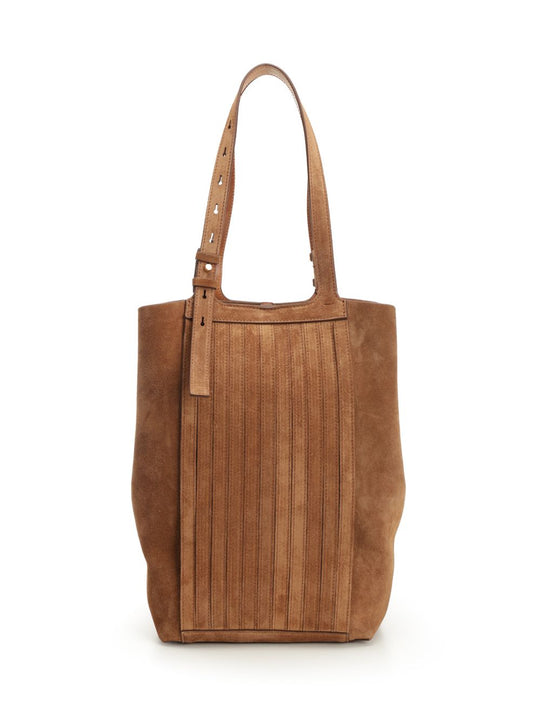 24/7 North South Bag In Suede Handbags Brown