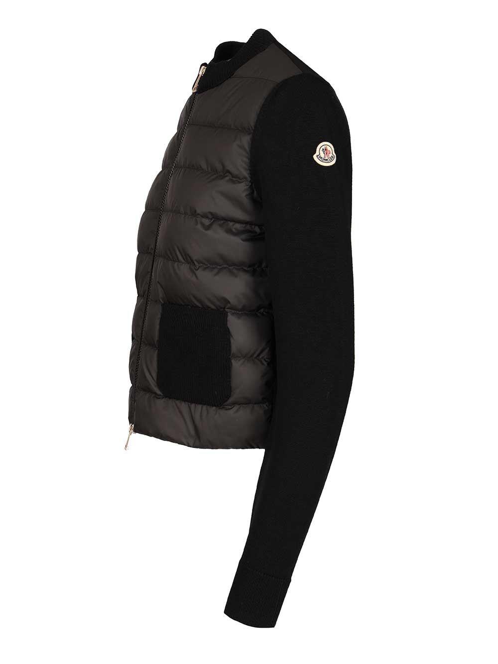 Moncler Padded Cardigan Knitwear - Black | 6c085b2b4a809f55bc0f279fd72ad7e0c698ab9b