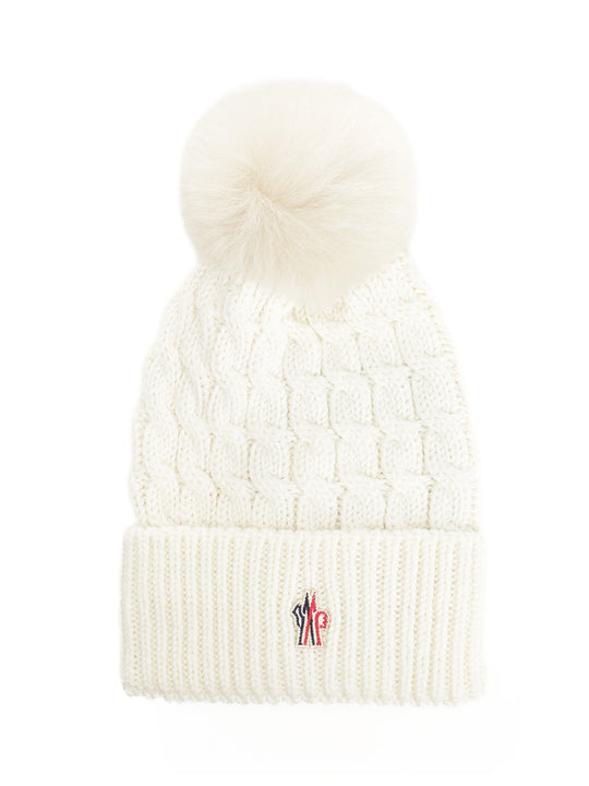 Hat With Pom Poms Hats White