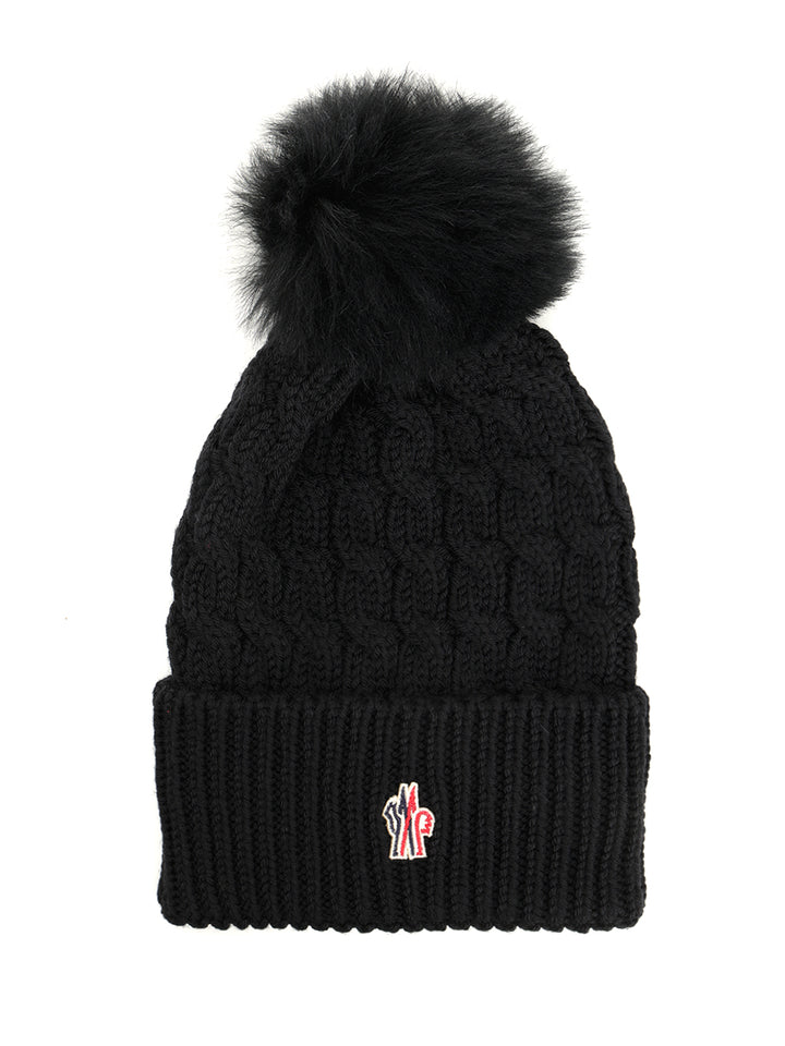 Moncler Grenoble Hat With Pom Poms Hats - Black | 53ed034a0b3da12ce759d272412b6811d557a2be