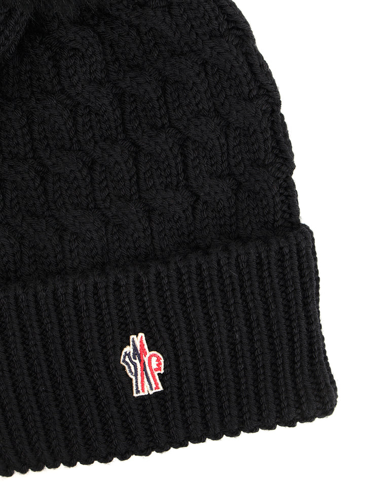 Moncler Grenoble Hat With Pom Poms Hats - Black | 370a05eeb79a6db3779ccdc314c6693278528000