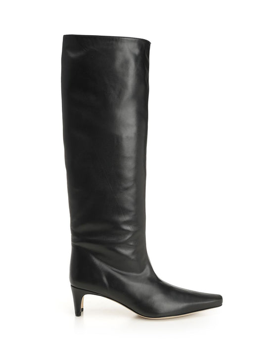 Wally Leather Boots Black