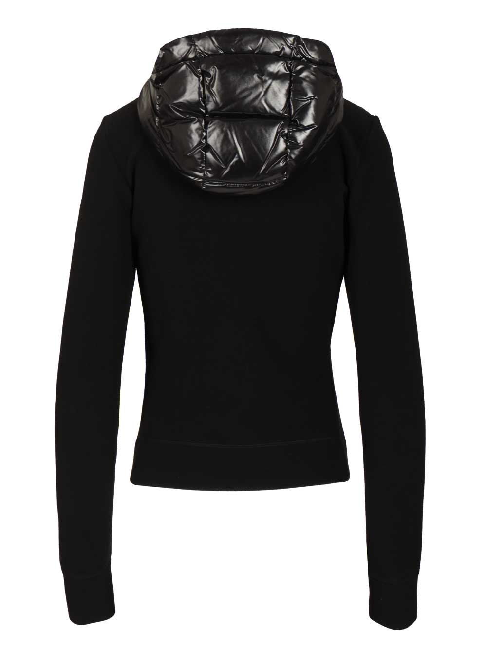 Moncler Grenoble Padded Cardigan With Hood Coats - Black | b82b89a6583be8d86a9026a989486b7630fe8452