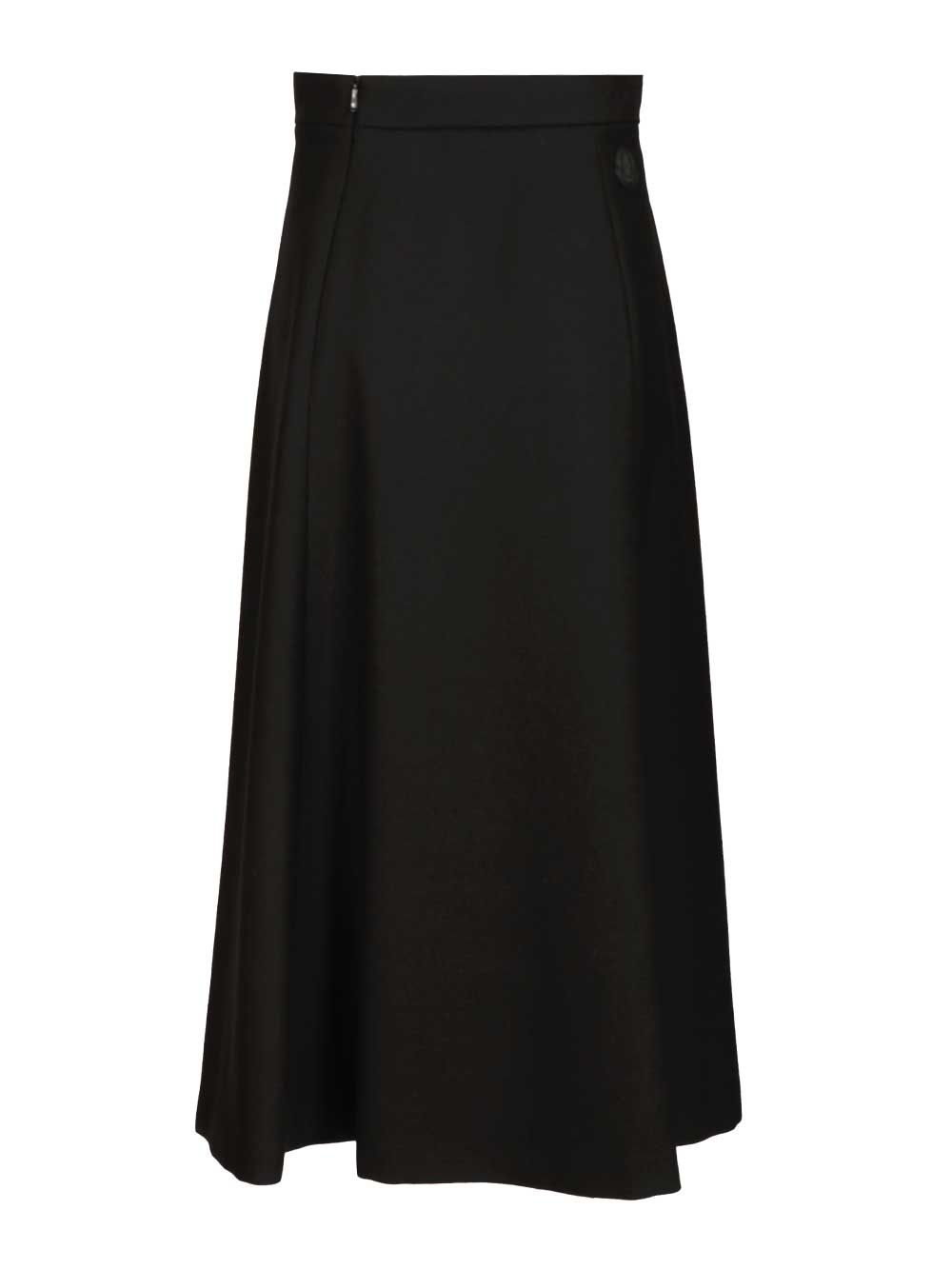 Moncler Virgin Wool Midi Skirt Skirts - Black | ed5d5d401b4c025f48a65b4a9c37bfa2d4899919