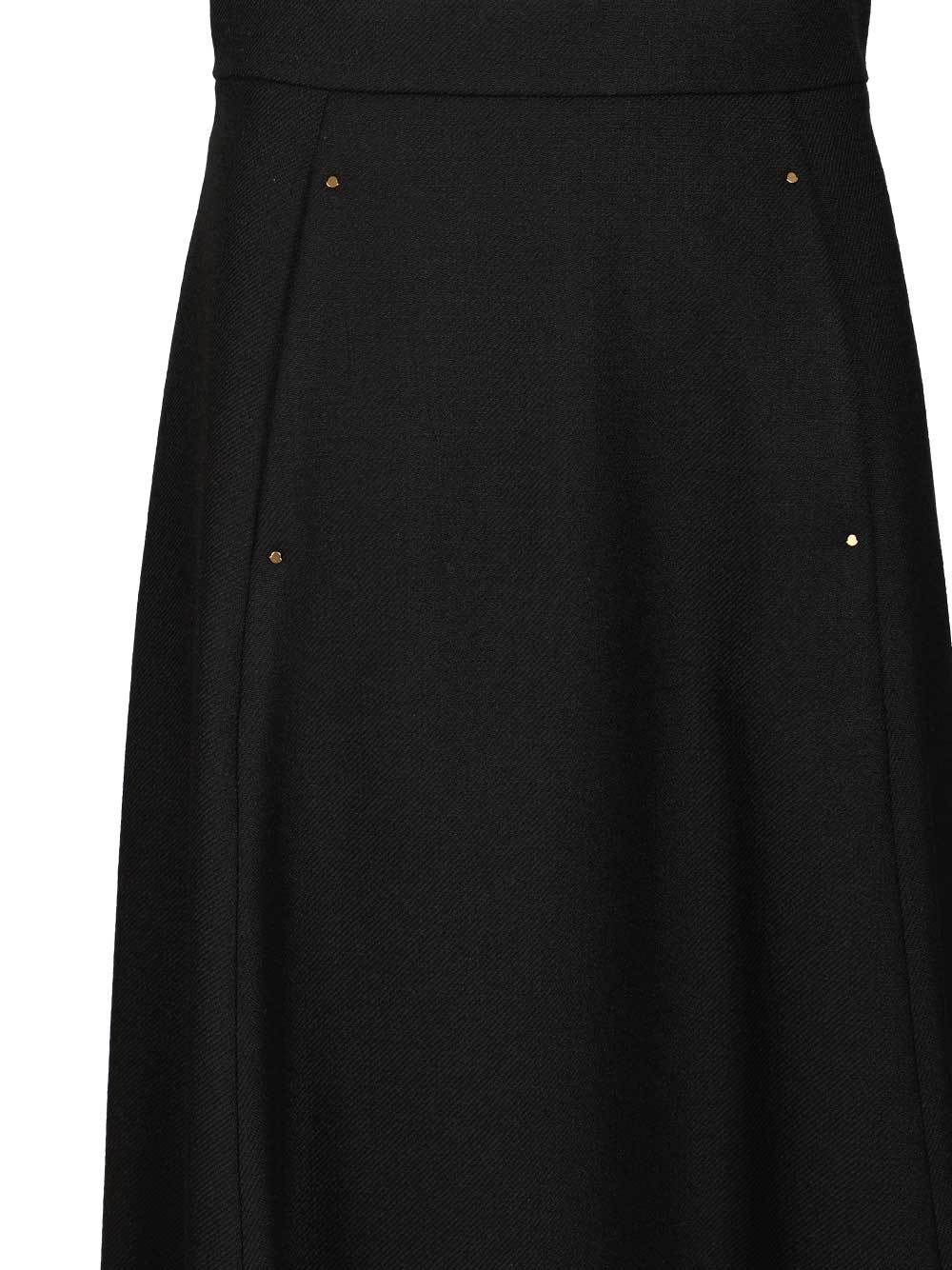Moncler Virgin Wool Midi Skirt Skirts - Black | 918ec84f09a47657ae7142872bdeb51386bf98dc