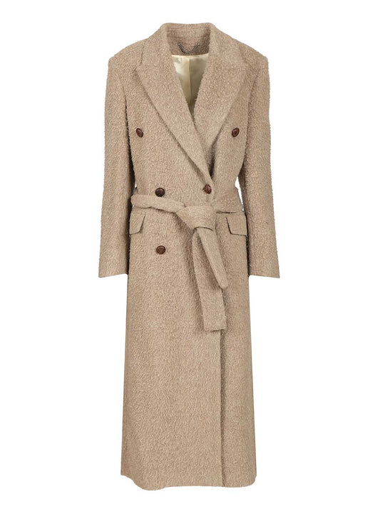 Journey Collection Double-Breasted Coat Coats Beige