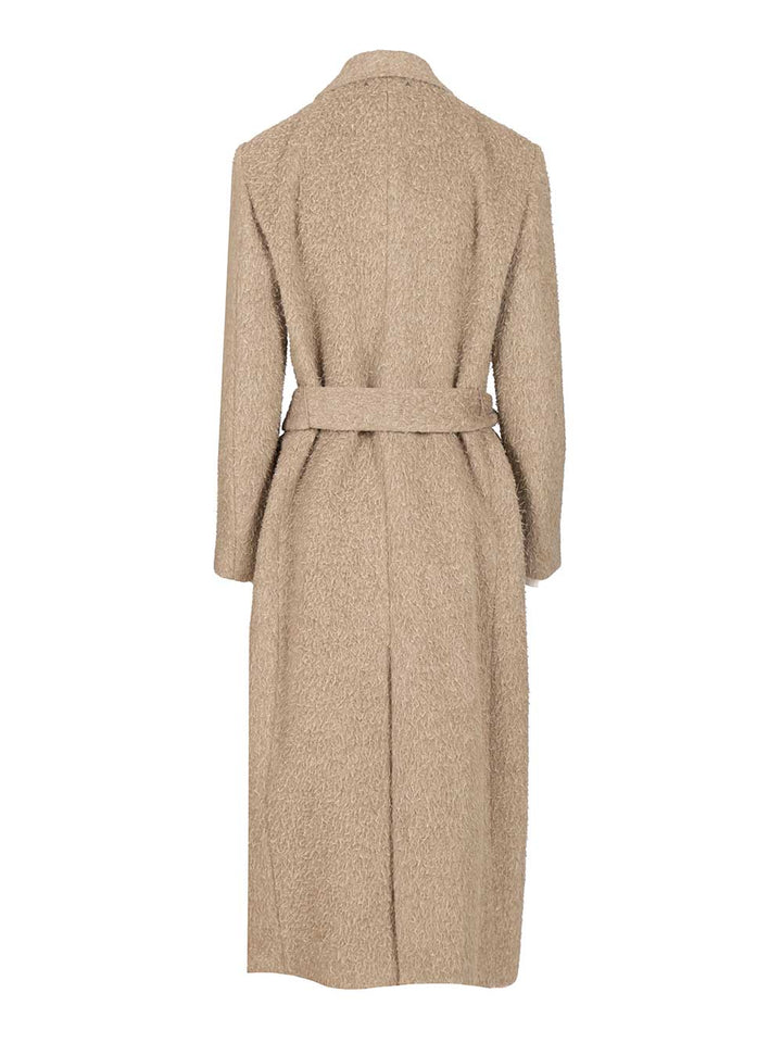 Golden Goose Deluxe Brand Journey Collection Double-Breasted Coat Coats - Beige | 185ad112d1e8155913f3cfbca91ecfdf7ad05206