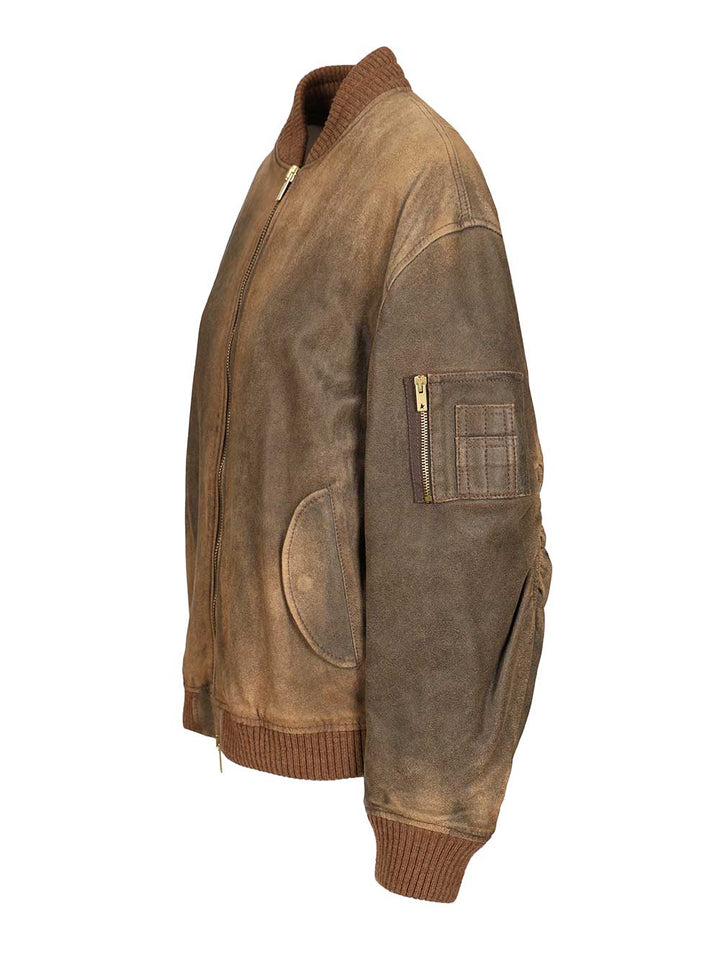Golden Goose Deluxe Brand Leather Jacket Jackets - Brown | f781773adfebc4e43f57b7d6744651a467eff128