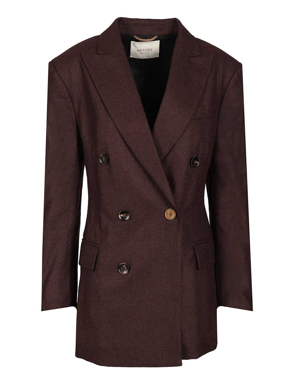 Retori Double-Breasted Blazer Jackets - Bordeaux | 4cfe9d74ef675fc33aa9ee8114b3d48f5a876af2