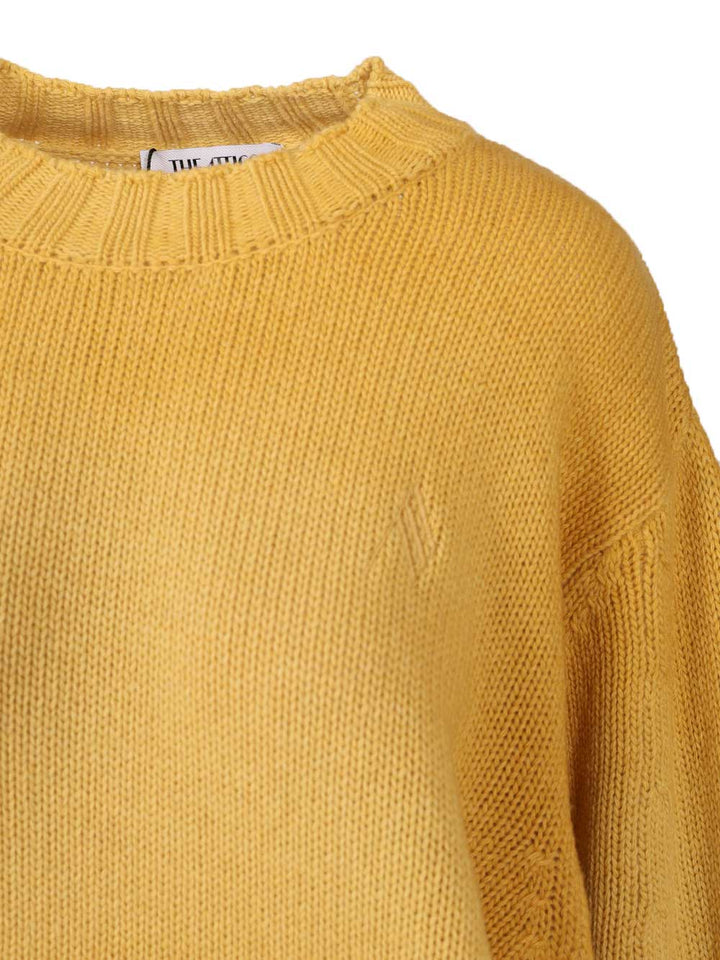 The Attico Wool And Cashmere Sweater Knitwear - Yellow | 14843a7a2fac4d2a782abdef35c22dc0062afbc0