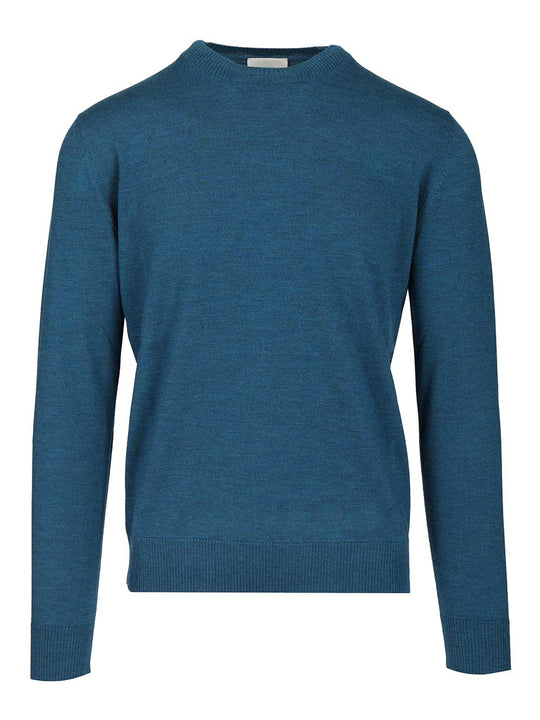Crew Neck Sweater Knitwear Blue