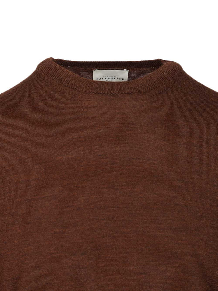 Ballantyne Crew Neck Sweater Knitwear - Brown | 61e95a0172c8787e0b269f2985929e70328af71d