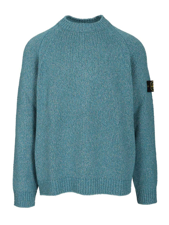 Mouliné Wool Sweater Knitwear Blue