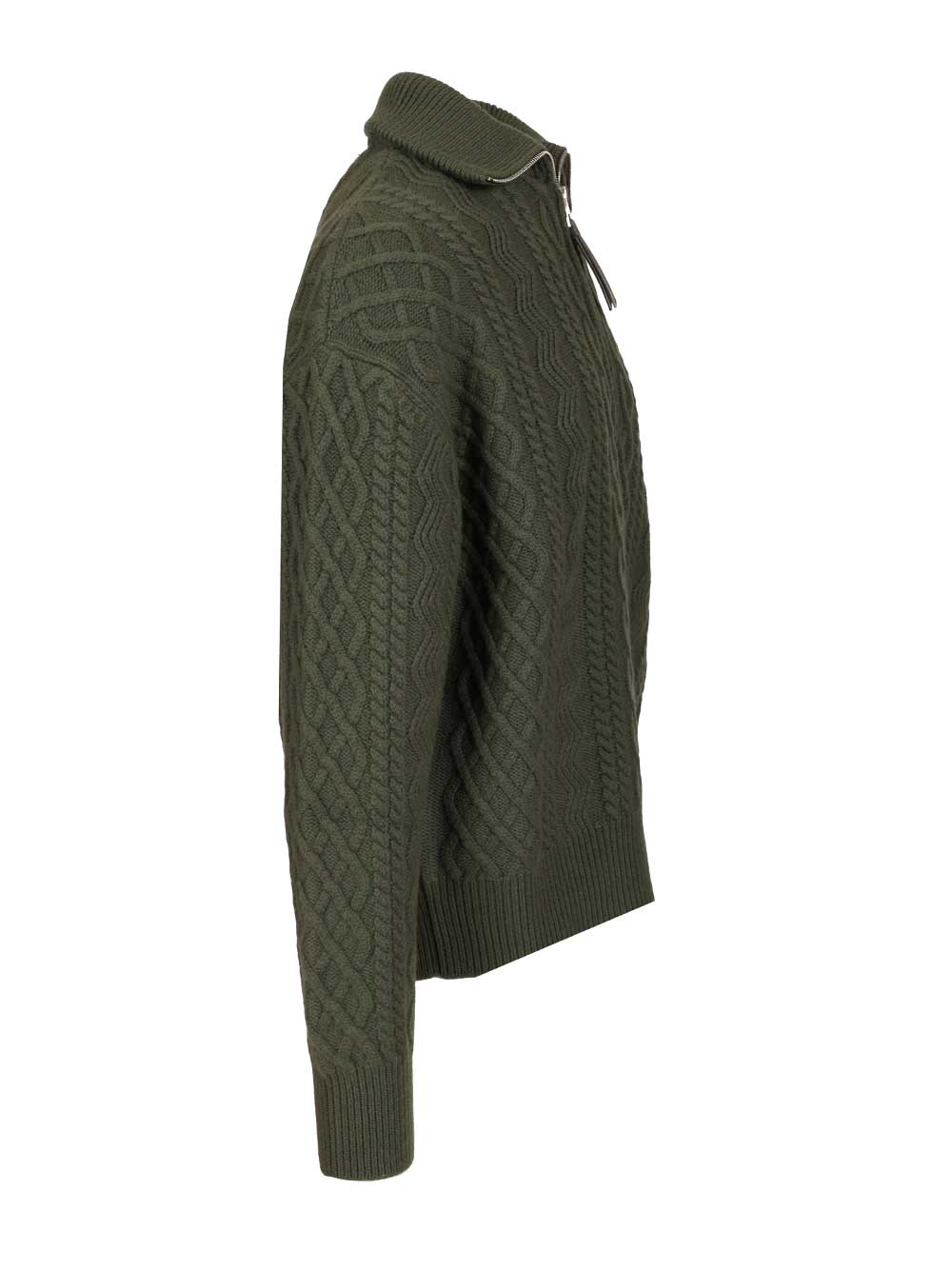 Loewe Zip-Up Sweater Knitwear - Green | 3651994948a8af5424a30737c952b056d46d229e