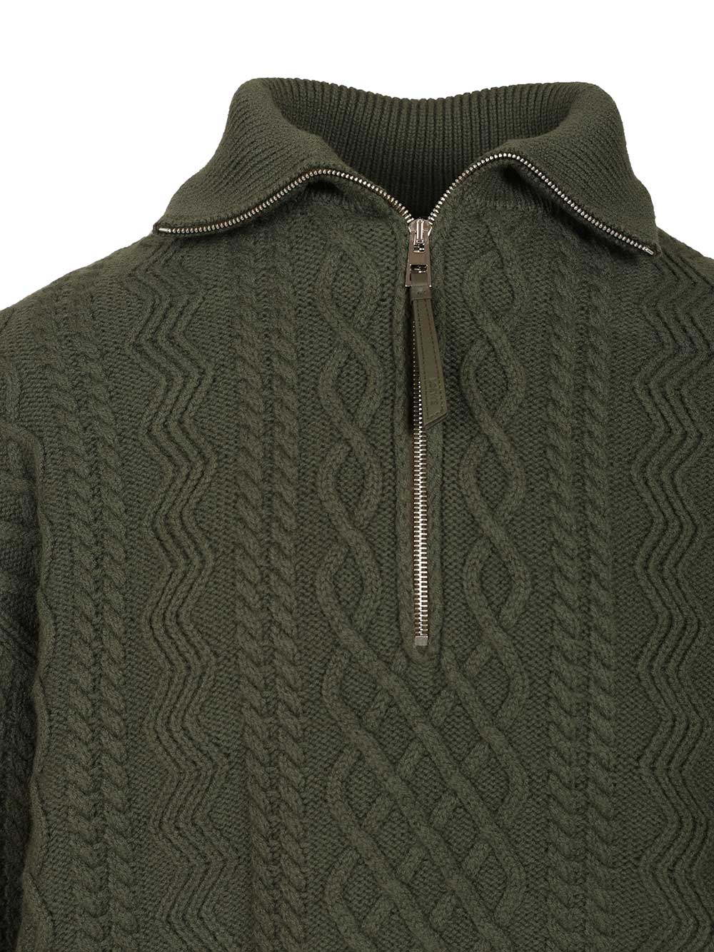Loewe Zip-Up Sweater Knitwear - Green | fbd2b29c97b12b7c60d4a9608e20d1253d9e6c73