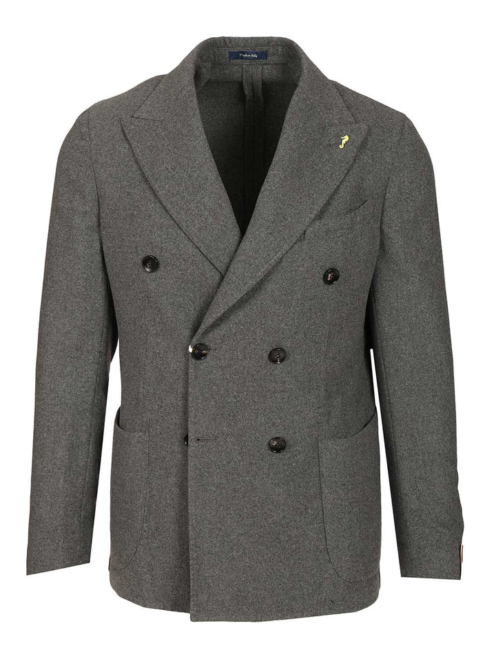 Guarinucci Unlined Double-Breasted Blazer Jackets - Grey | 6530ebb8e9c48a0e9a5ab0a6accaad7bb20d03f9