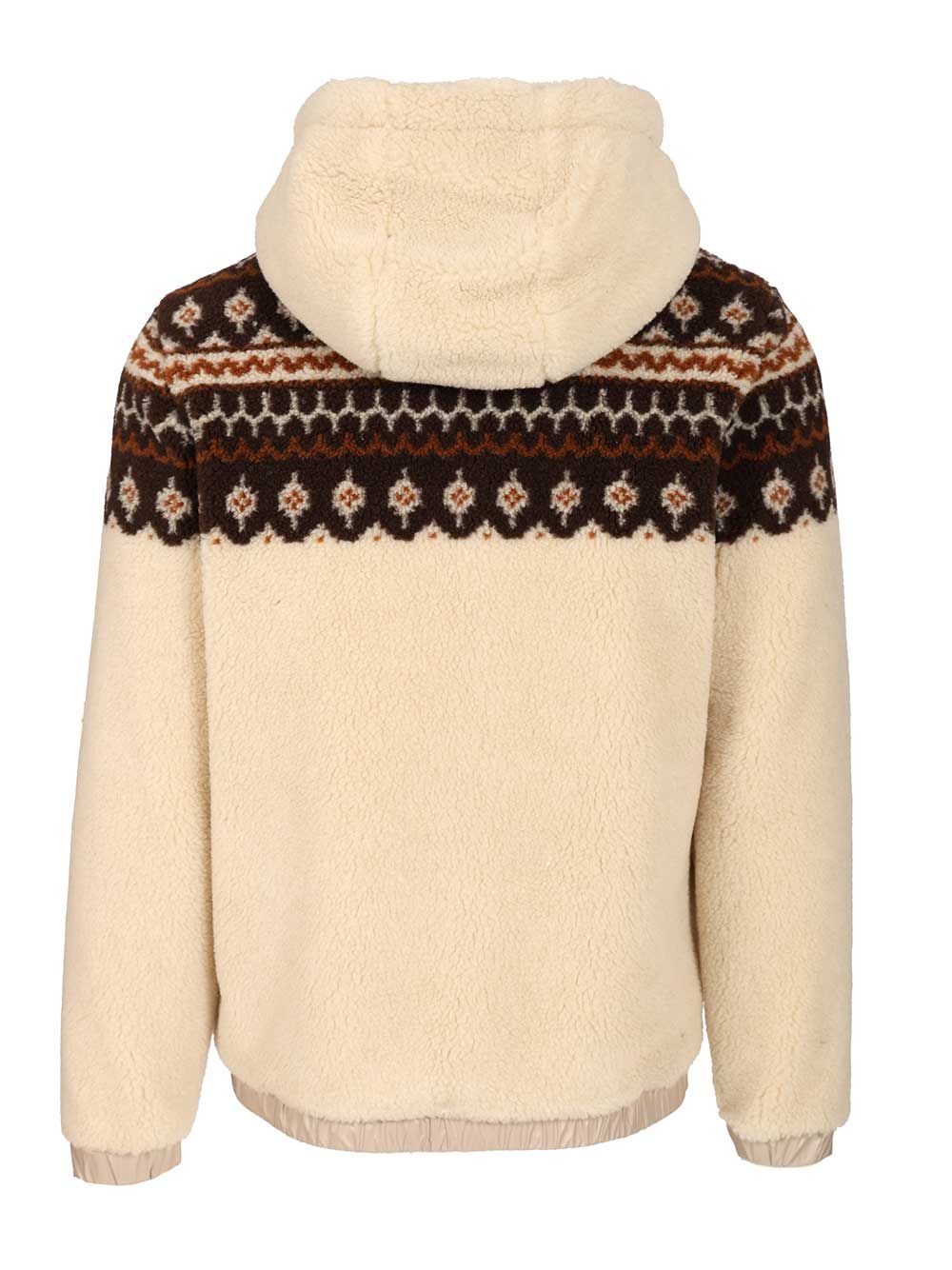 Moncler Jacquard Wool Blend Hoodie Sweatshirts - Beige | e2a9f052aaf5e9e013e2918eb74d431c6dab9d7c