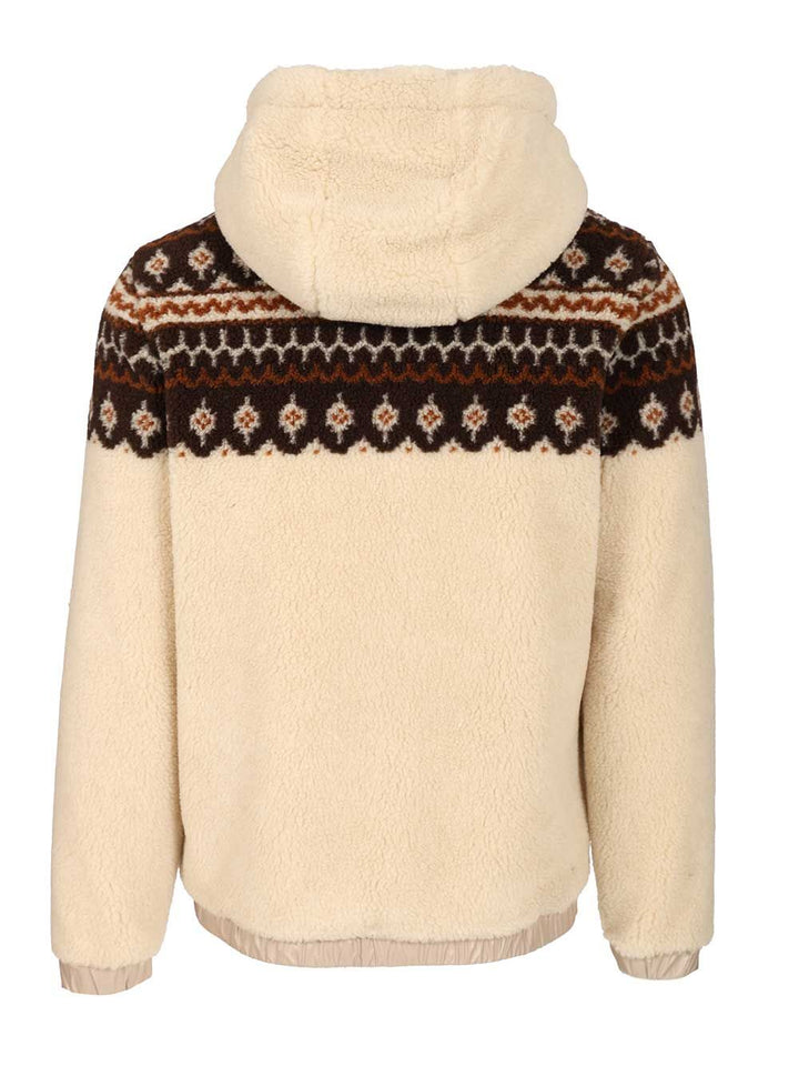 Moncler Jacquard Wool Blend Hoodie Sweatshirts - Beige | e2a9f052aaf5e9e013e2918eb74d431c6dab9d7c