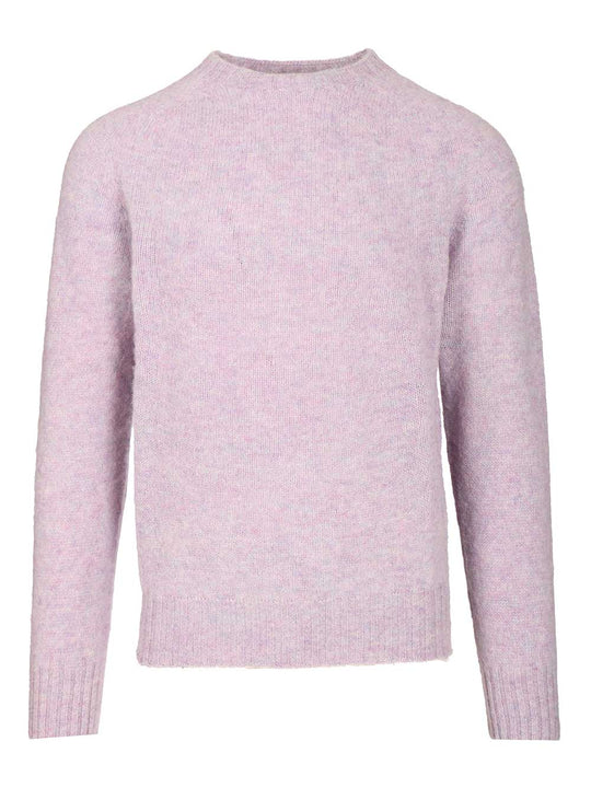 Shetland Wool Crew Neck Knitwear Violet