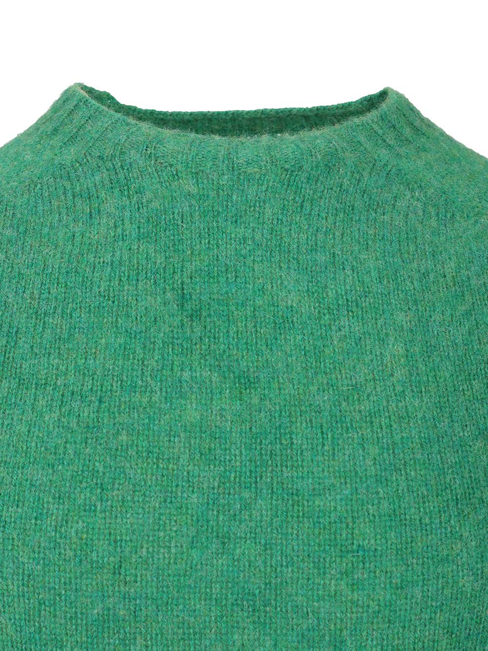 Howlin' Shetland Wool Crew Neck Knitwear - Green | 9808214e88bfbe8a990b6979571de13be0682134